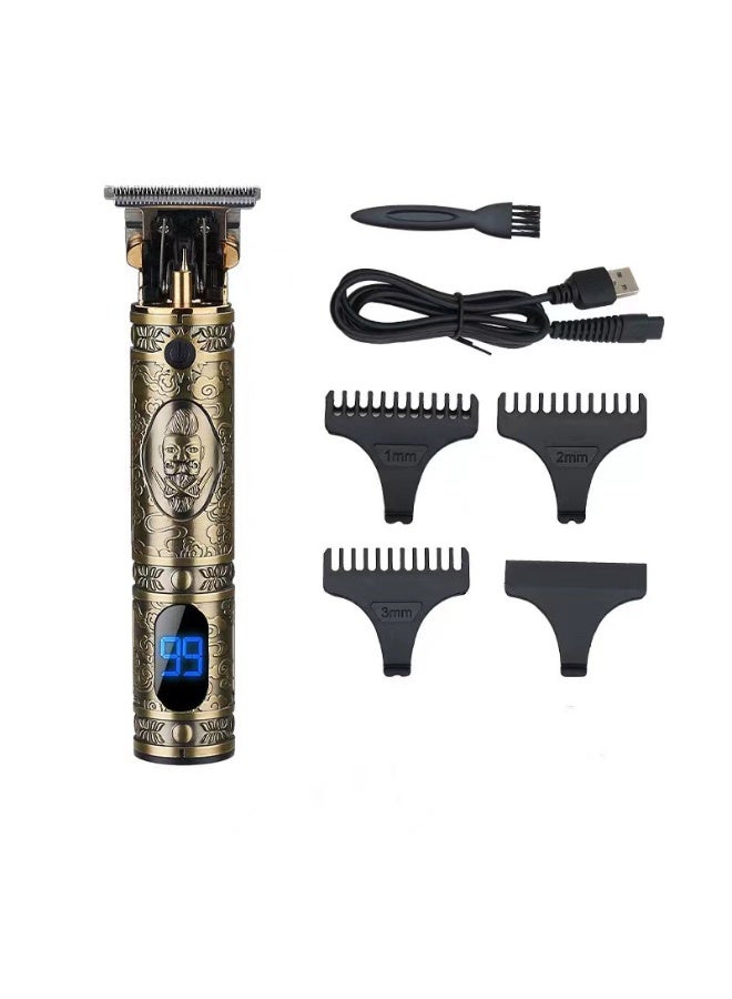 Hair Clippers for Men Hair Trimmer for Barbers,Professional Cordless T Blade Trimmer,,Barber Shavers for Hair Cutting,Gold Knight Close-Cutting Hair Machine - Image 1