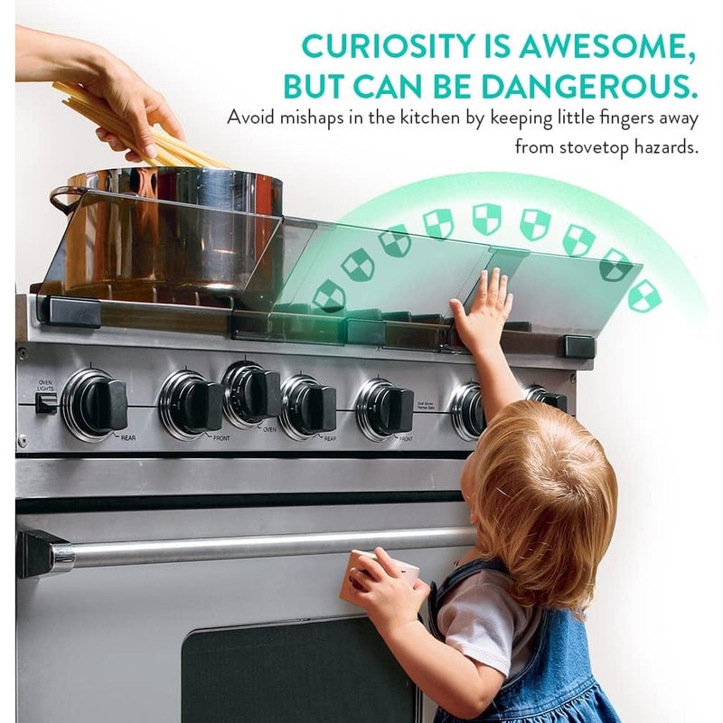 Prince Lionheart Stove Guard for Child Safety Premium Adhesive Stove Guard that Protects from Burns Adjustable Stove Guard - Image 5