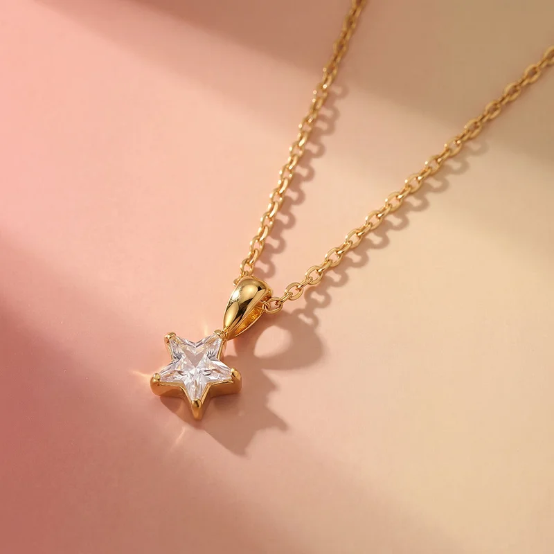 Palmonas PALMONAS Mini Star Charm Pendant Necklace for Women | 18K Gold Plated, Waterproof & Anti-Tarnish