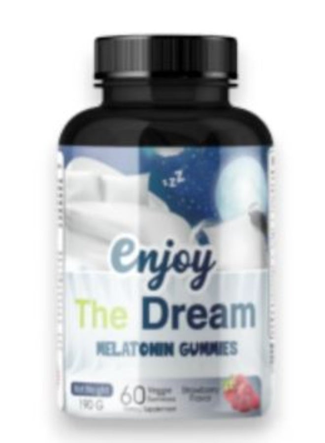 Supplement Enjoy The Dream, Melatonin Gummies, Strawberry Flavour, 60 Veggie Gummies