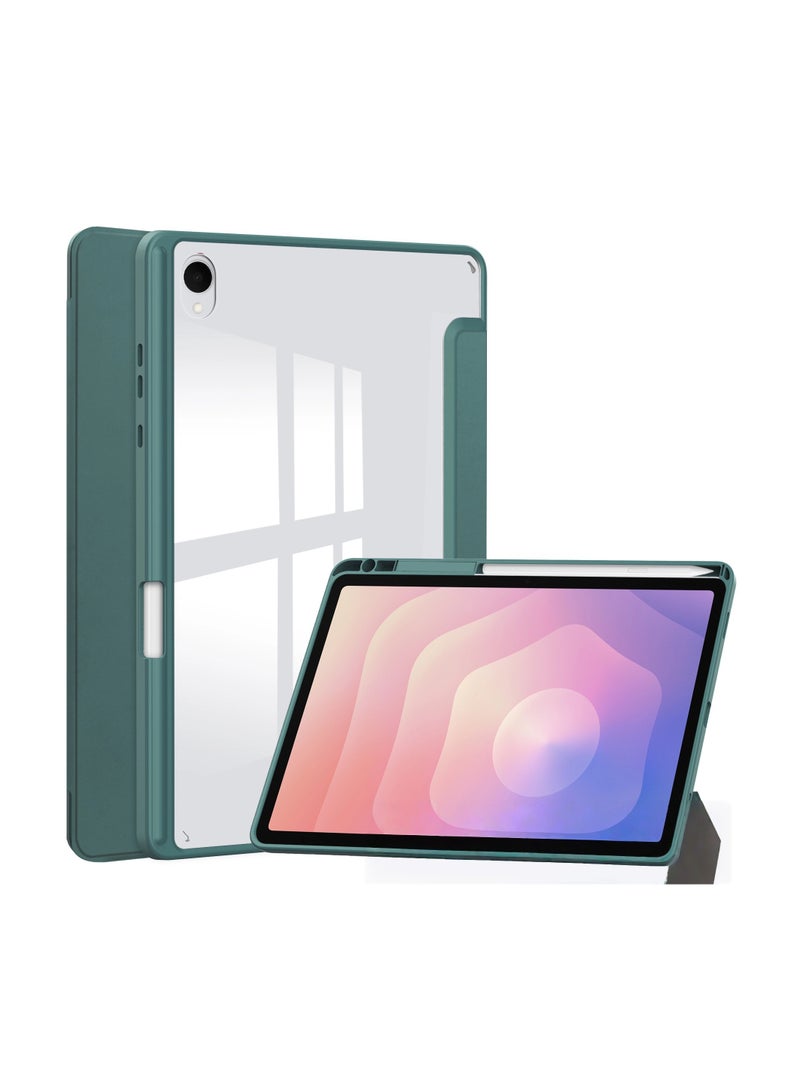 غلاف واقي لـ Samsung Galaxy Tab S11 SM-X730 (2025)، غلاف مزود بحامل قلم أكريليك، حماية من الخدوش، بتصميم دقيق ومقاس مخصص