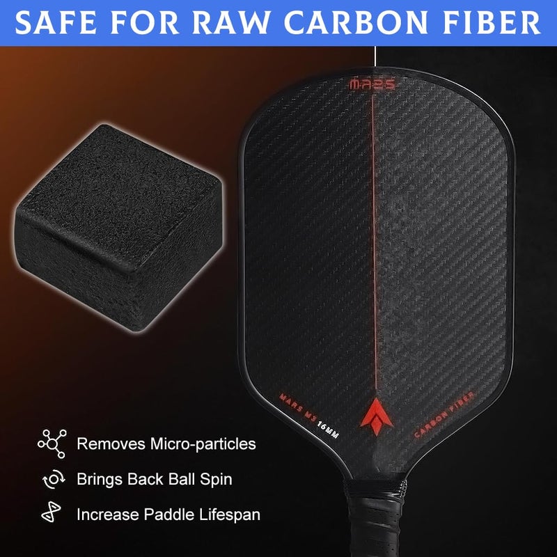 Proberos ® Pickleball Paddle Rubber Eraser Scrubbing Eraser Paddle Eraser for Raw Carbon Fiber Paddles Quick Stain Removal, 5x5x2.5cm - Image 5