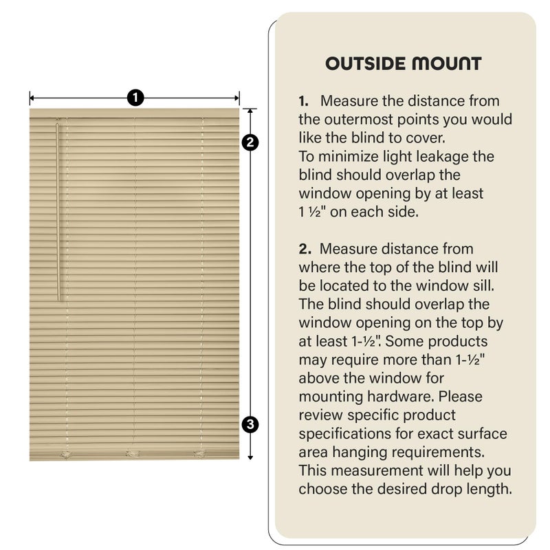 Achim Cordless Room Darkening Mini Blind - 36 Inch Width, 64 Inch Length, 1" Slat Size - Pearl White - Cordless GII Deluxe Sundown Horizontal Windows Blinds for Interior by Achim Home Decor - Image 5