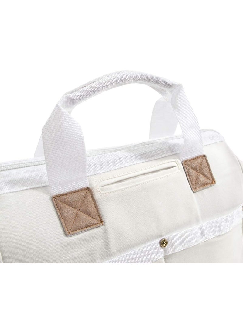 Dickies Dickies 16Inch Durable Canvas Work Bag for Painters Carpenters and Builders HeavyDuty Zipper Reinforced Handles Exterior Pockets White  - Image 4
