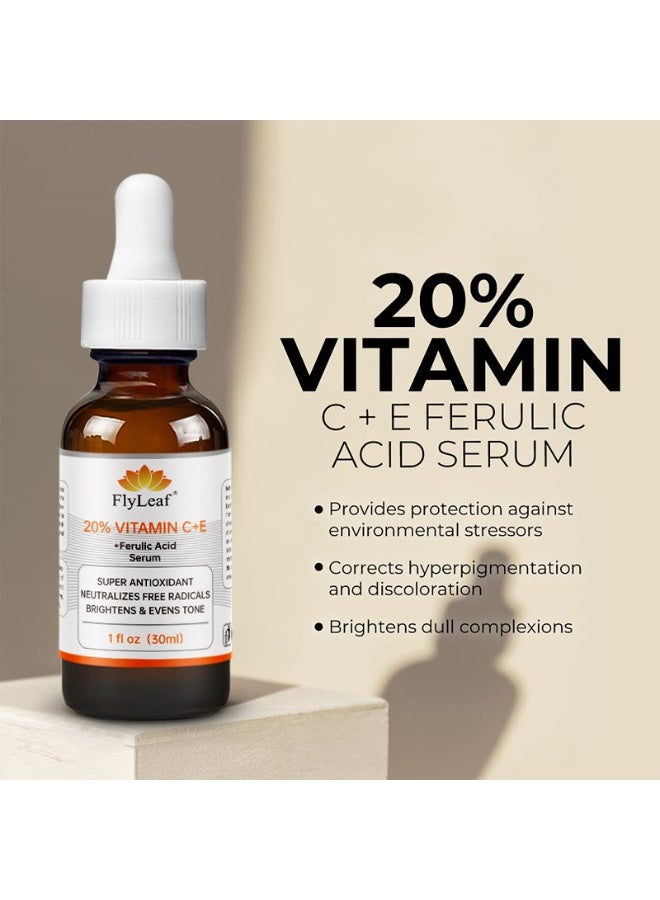 Fly Leaf 2-PACKS 20% Vitamin C + E + Ferulic Acid Triple Antioxidant Serum | Brightens Skin Tone and Neutralizes Free Radicals 30ml*2 - Image 3