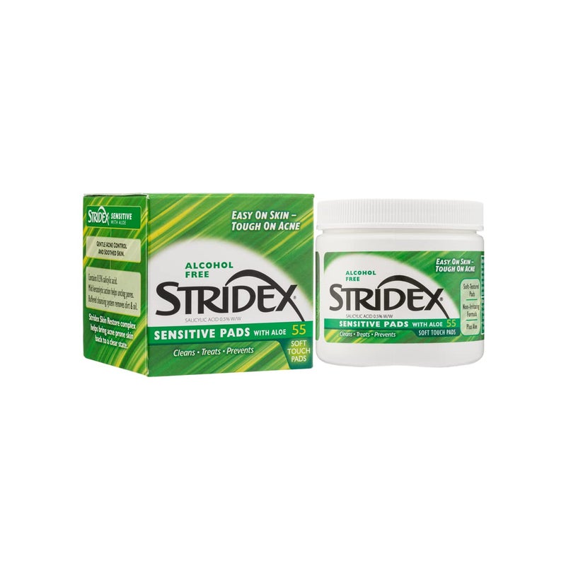 Stridex Stridex Daily Care Acne Pads with Aloe Sensitive Skin - 55 ct - Image 1