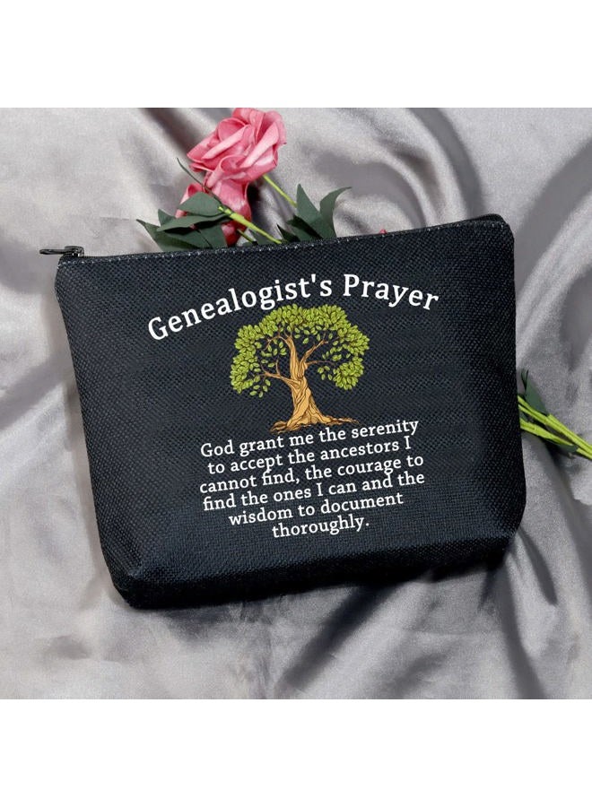 MEIKIUP Funny Genealogist Cosmetic Bag Family Researcher Gift Genealogist's Prayer for Historian Researcher Genealogy, Genealogist Bag - Image 2