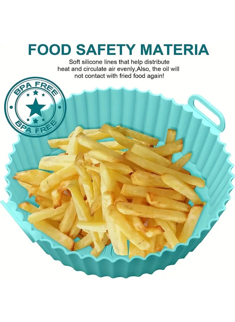 Haidue 2 Pcs Air Fryer Silicone Liner Non Stick Reusable  - Image 5