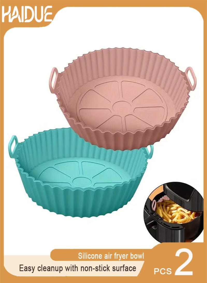 Haidue 2 Pcs Air Fryer Silicone Liner Non Stick Reusable - Image 1