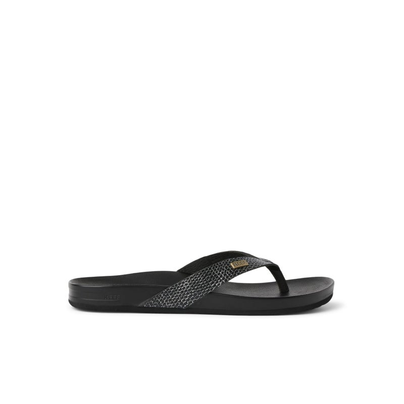 Reef Cushion Court Women's Beach Sandals Black Sassy - 10 Medium - Image 4