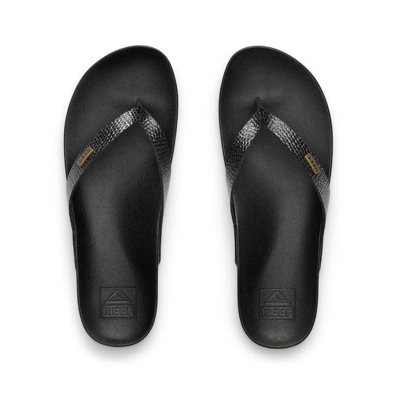 Reef Cushion Court Women's Beach Sandals Black Sassy - 10 Medium - Image 5