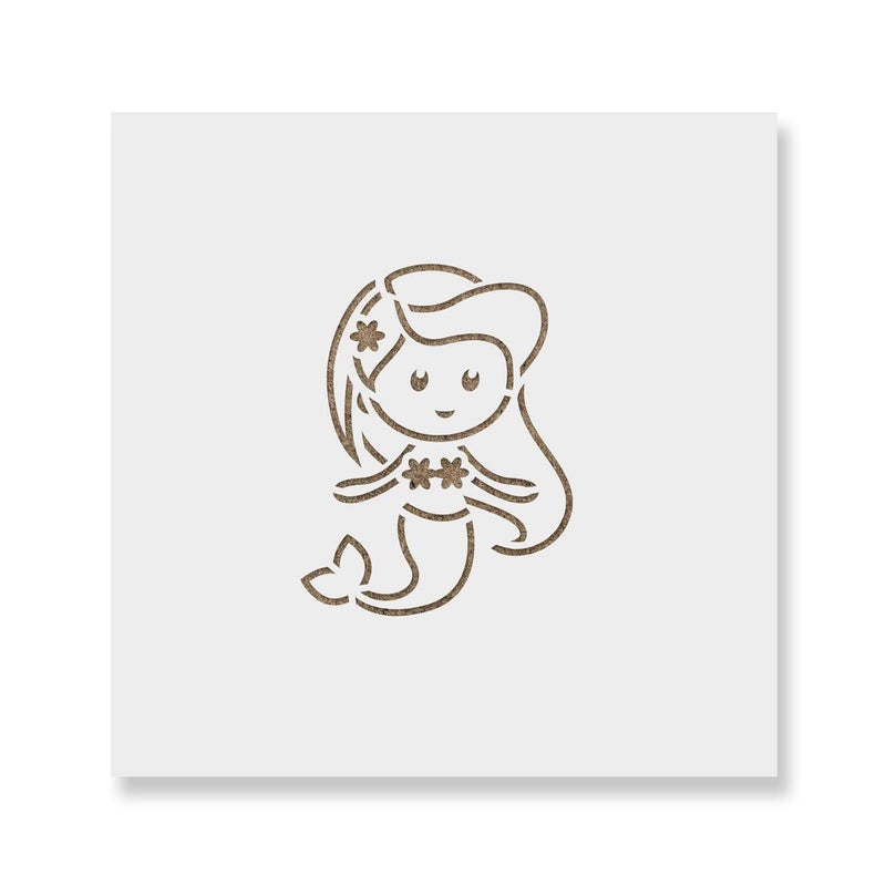 Stencil Revolution Mermaid Cookie Stencil Craft Beautiful And Edible Art On Cookies With Airbrush Stencils