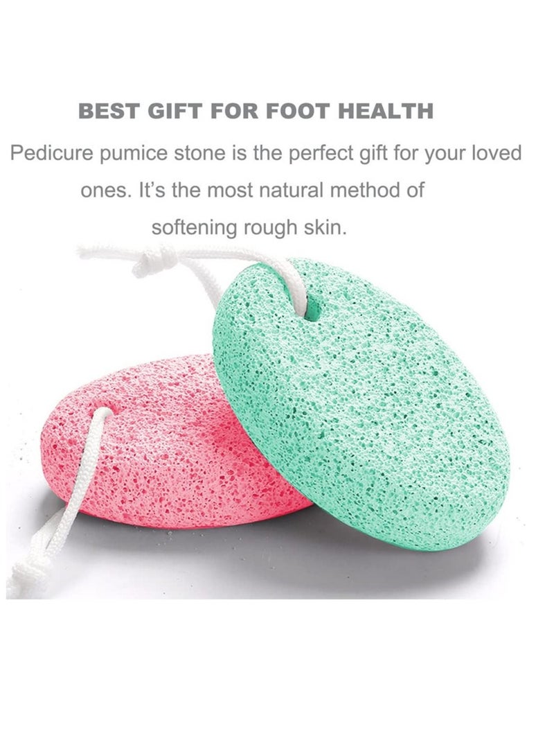 2 Pack Hard Dead Skin Removing Pumice Stone Pink/Green