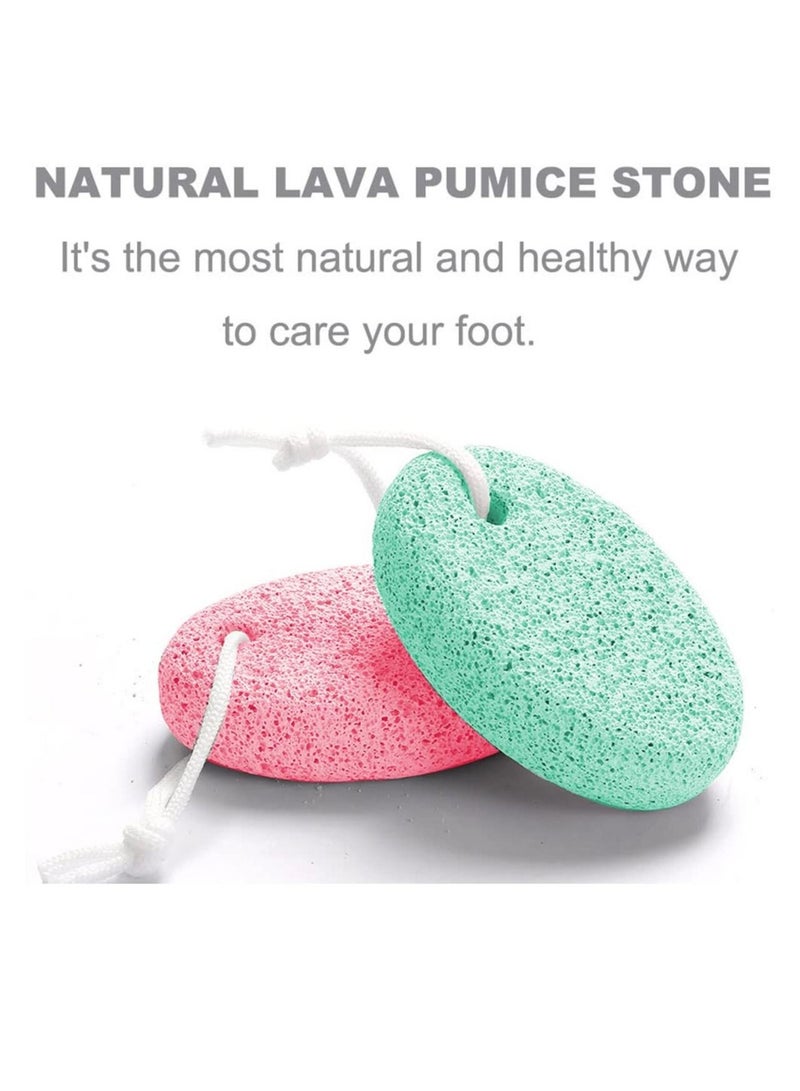 2 Pack Hard Dead Skin Removing Pumice Stone Pink/Green
