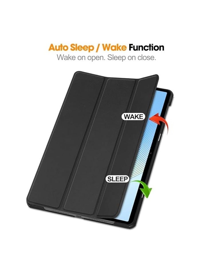 erorex Case for Honor Pad X9 11.5 Inch Tablet Case, Ultra Slim Lightweight Shockproof Leather Tri-fold Shell Multi-Angle Folding Stand Hard PC Cover for Honor Pad X9 Tablet 2023, Black - Image 4