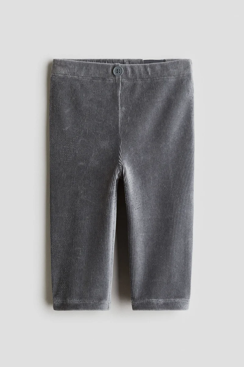 H&M Ribbed velour leggings
