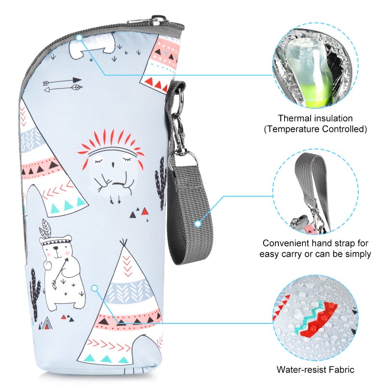 Accmor Baby Bottle Tote Bags, Insulated Breastmilk Cooler Bag, Nursing Bottle Warmer Bag for Nursing Mom Daycare Travel - Image 4