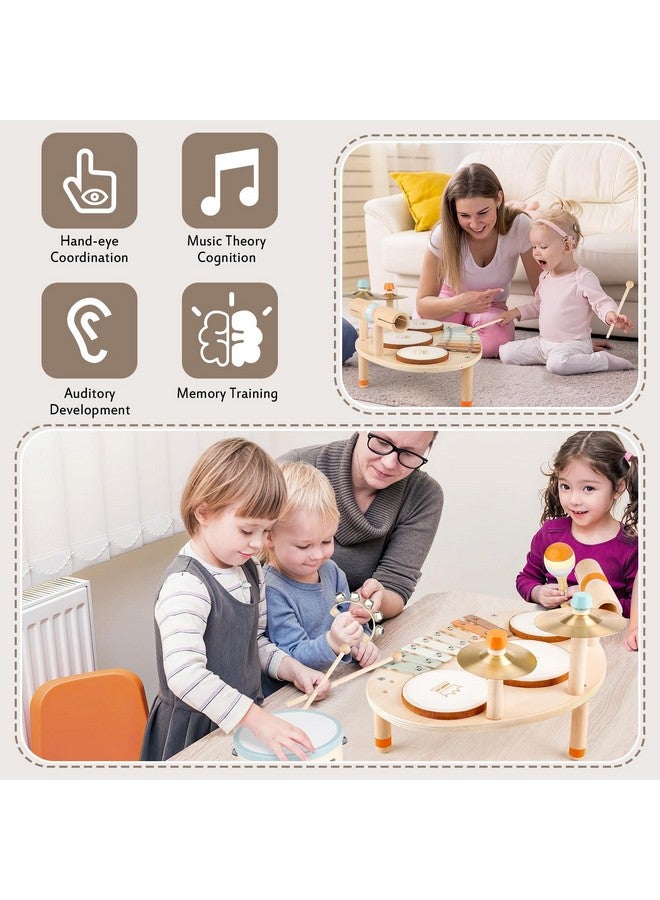 Vanplay Drum Set Toys For 1 Year Old Boy Girls Gifts, Musical Instruments For Toddlers 1-3, Wooden Montessori Toys For Babies 12-18 Months With Xylophone, Christmas Birthday Gifts For Toddler Age 1-2 - Image 3