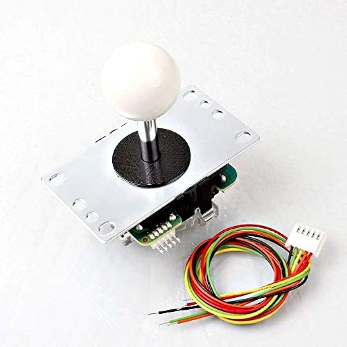 SANWA JLF-TP-8YT JOYSTICK + SANWA 8 PCS OBSF-30 PUSH BUTTON BUNDLE KIT COLOR : WHITE - FOR ARCADE GAME 4 & 8 WAY ADJUSTABLE, COMPATIBLE WITH CATZ MAD SF4 TOURNAMENT JOYSTICK S@NWA - Image 2