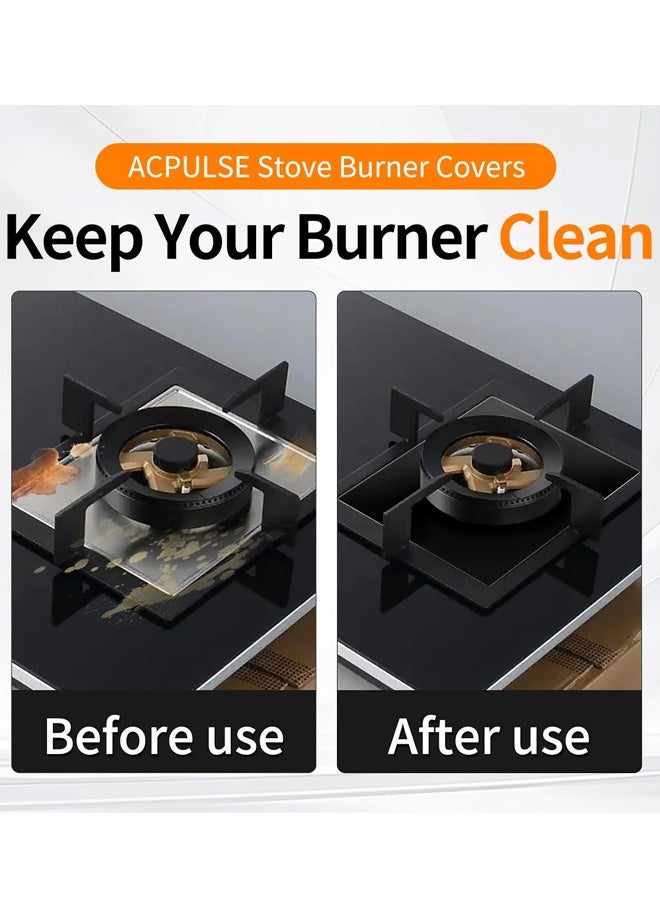 4 Pack Stove Burner Covers for Gas Stoves – Non-Stick, Heat-Resistant Gas Range Protectors for Kitchen Cleaning, Easy-to-Cut Stove Top Covers - Image 3