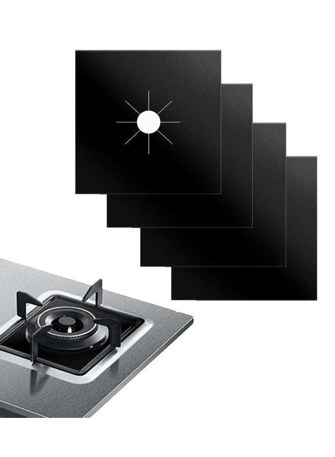 4 Pack Stove Burner Covers for Gas Stoves – Non-Stick, Heat-Resistant Gas Range Protectors for Kitchen Cleaning, Easy-to-Cut Stove Top Covers - Image 1