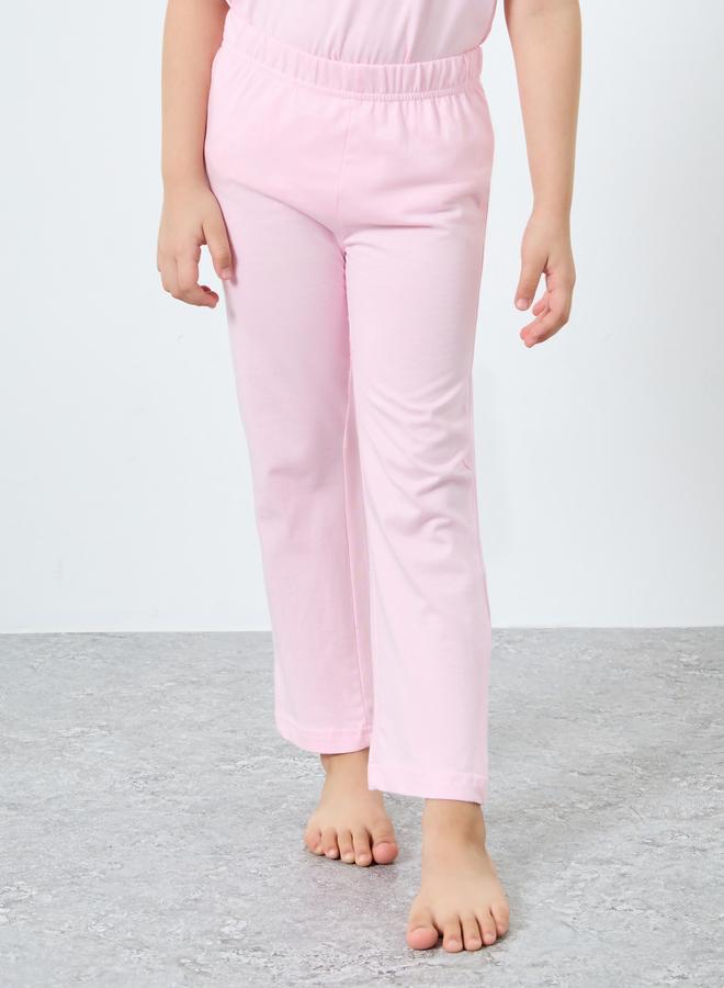 Styli Girls Pink Cotton T-Shirt and Pyjama Set - Image 4