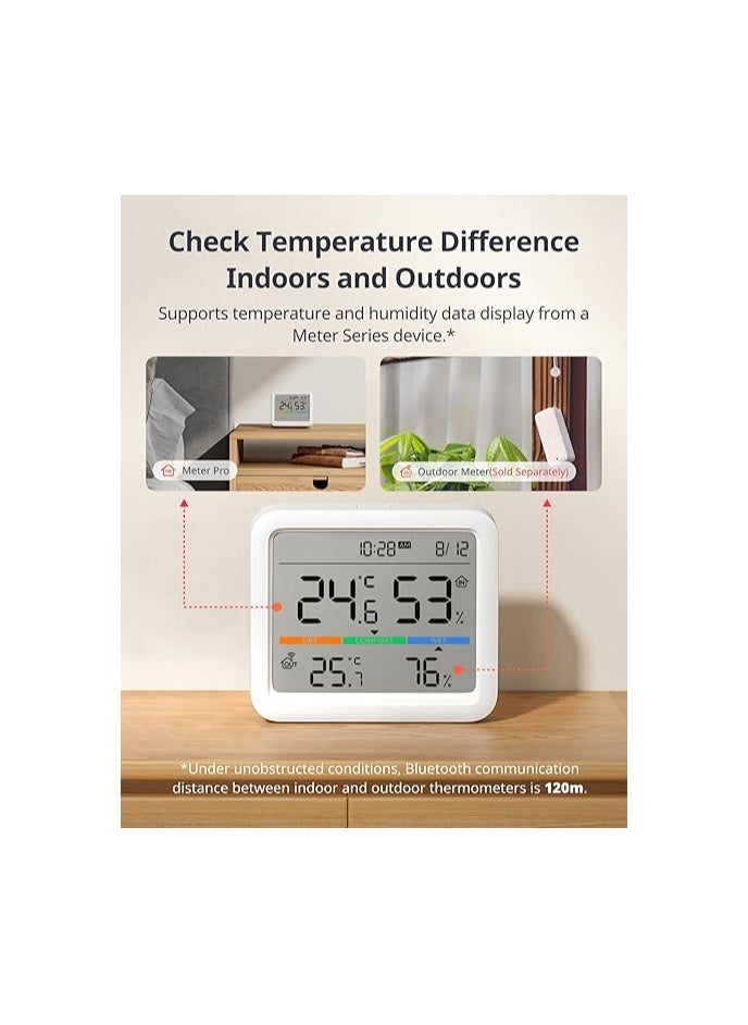 SwitchBot SwitchBot Bluetooth Temperature and Humidity Monitor Meter Pro, Wireless Indoor Hygrometer Sensor with App Control, Thermometer for Room, Greenhouse, Free Data Storage Export, 393ft Bluetooth Range  - Image 5