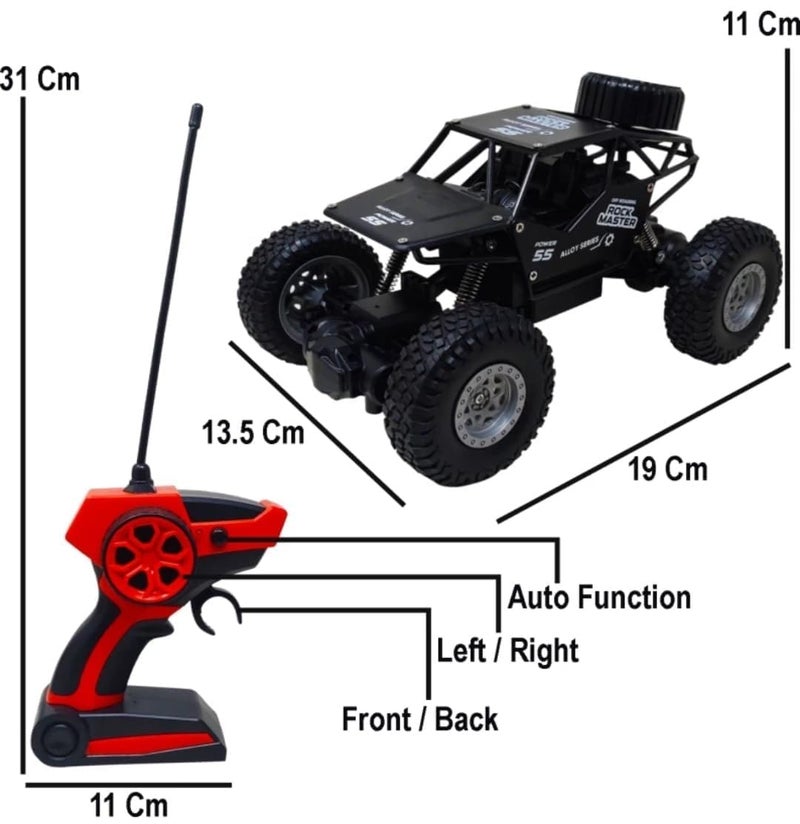 Royals hub Remote Control Rock Crawler 5 Function High Speed 1:18 Rc Car Toys for Boys 2Wd Off Road Vehicle Toy Cars for Kids Monster Truck Rock Climbing Car Toy for Kids【Black】 - Image 5
