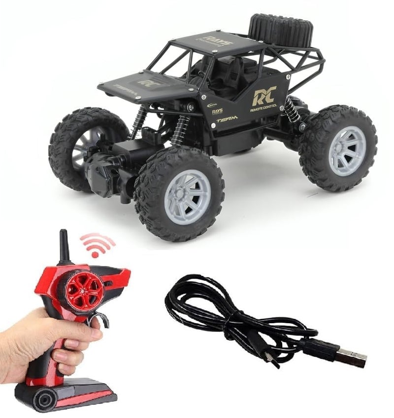 Royals hub Remote Control Rock Crawler 5 Function High Speed 1:18 Rc Car Toys for Boys 2Wd Off Road Vehicle Toy Cars for Kids Monster Truck Rock Climbing Car Toy for Kids【Black】 - Image 4