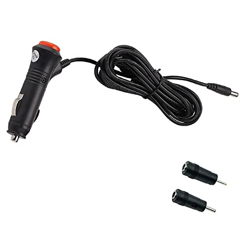 REARMASTER 12/24V Car Cigarette Lighter Power Adapter - Male Plug Extension Cable with Switch Button for DC 5.5mm x 2.1mm, 2.5mm x 0.7mm, 3.5mm x 1.35mm - Image 1
