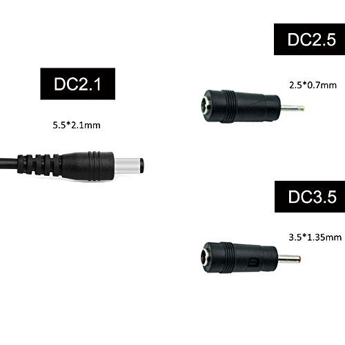 REARMASTER 12/24V Car Cigarette Lighter Power Adapter - Male Plug Extension Cable with Switch Button for DC 5.5mm x 2.1mm, 2.5mm x 0.7mm, 3.5mm x 1.35mm - Image 3