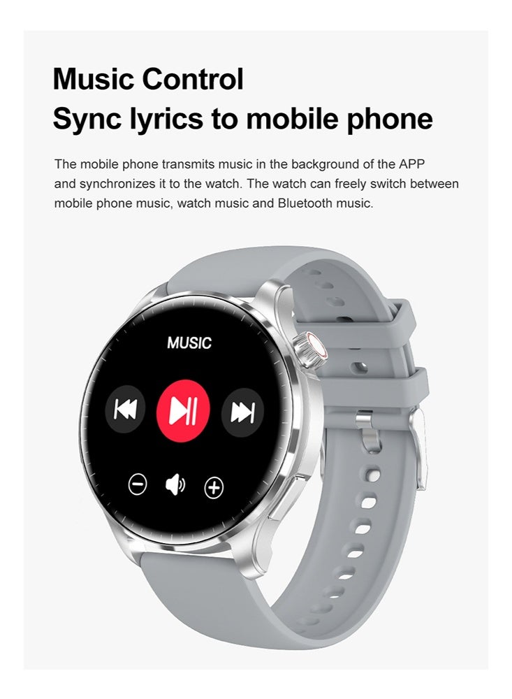 رولستيمي الساعات الذكية للنساء الرجال ، 1.53 " هد إيبس لمس ساعة ذكية مع وسائط الرياضة ، رصد النوم ، آي بي 68 مقاوم للماء ، بلوتوث دعوة والتحكم في الموسيقى آيفون / أندرويد - Image 2