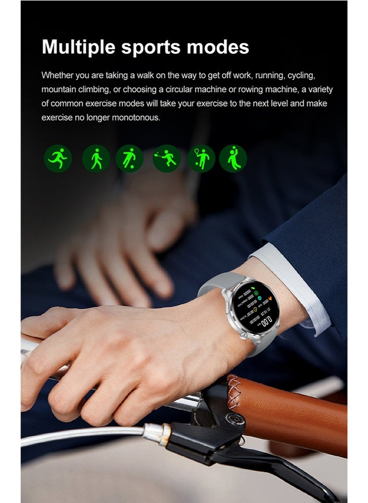رولستيمي الساعات الذكية للنساء الرجال ، 1.53 " هد إيبس لمس ساعة ذكية مع وسائط الرياضة ، رصد النوم ، آي بي 68 مقاوم للماء ، بلوتوث دعوة والتحكم في الموسيقى آيفون / أندرويد - Image 5