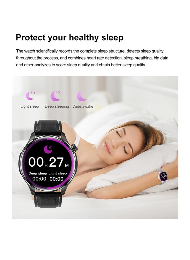 رولستيمي الساعات الذكية للنساء الرجال ، 1.53 " هد إيبس لمس ساعة ذكية مع وسائط الرياضة ، رصد النوم ، آي بي 68 مقاوم للماء ، بلوتوث دعوة والتحكم في الموسيقى آيفون / أندرويد - Image 4