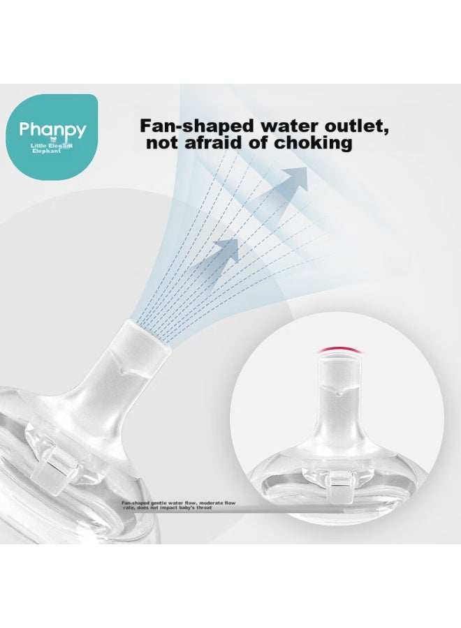 Xiaoya Elephant Xiaoya Xiang Straw Bottle Direct Drinking Cup For 6 Months And Above, 1-3 Years Old Toddlers, Ppsu With Gravity Ball Children's Water Cup, 300ml - Image 3
