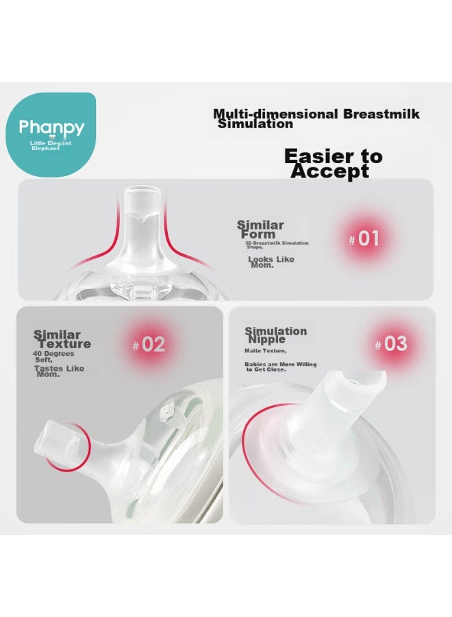 Xiaoya Elephant Xiaoya Xiang Straw Bottle Direct Drinking Cup For 6 Months And Above, 1-3 Years Old Toddlers, Ppsu With Gravity Ball Children's Water Cup, 300ml - Image 4