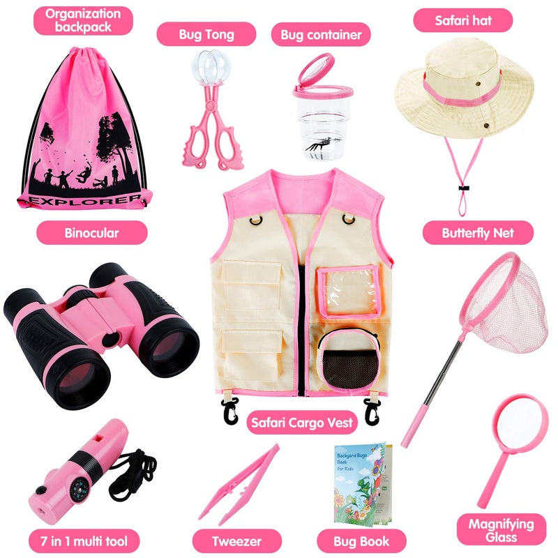 INNOCHEER Toys for Girls Explorer Kit Bug Catcher Kit for Kids Birthday Gifts Summer Toys for 3 4 5 6 7 8 Year Old Girls 3 4 5 6 7 8 Year Old Girl Birthday Gift Kids Outdoor Toys - Image 3