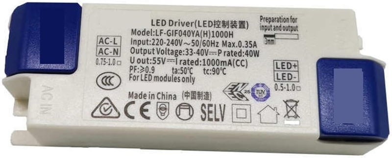 Ballast LED Power Supply no Flicker Constant Current Driver Downlight Track Light Spotlight(38W/LF-GIF040YA/33-40V950mA)