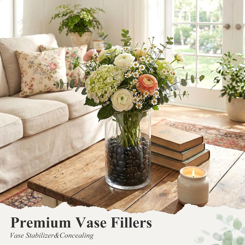 DomeStar glass gems vase fillers for home decor glass gems for crafts clear marbles - Image 3