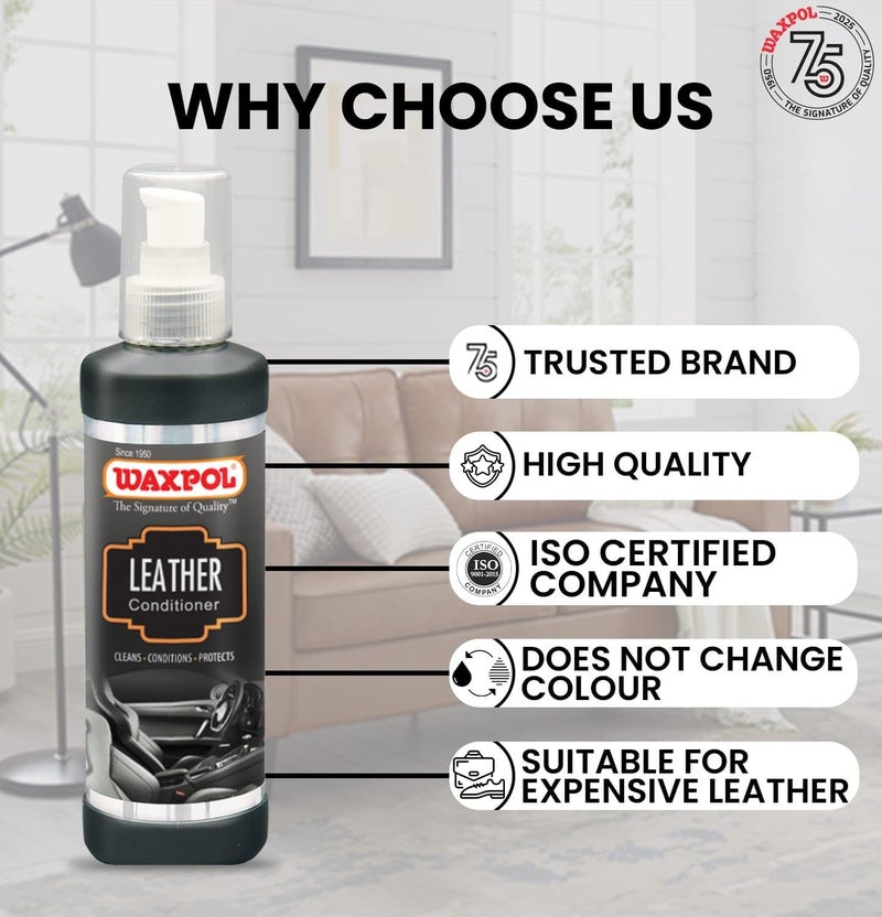 Waxpol Leather Conditioner 5L – Cleans, Softens,Moisturises & Preserves Leather use on Jacket, Handbag, Wallet, Belt, Sofa, Car Seats - Image 2