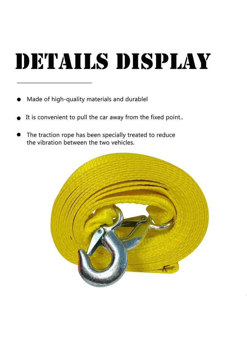 SAFARI 8 Ton 6 Meter Tow Rope Car Breakdown Towing Rope Heavy Duty With Two Hooks STR10