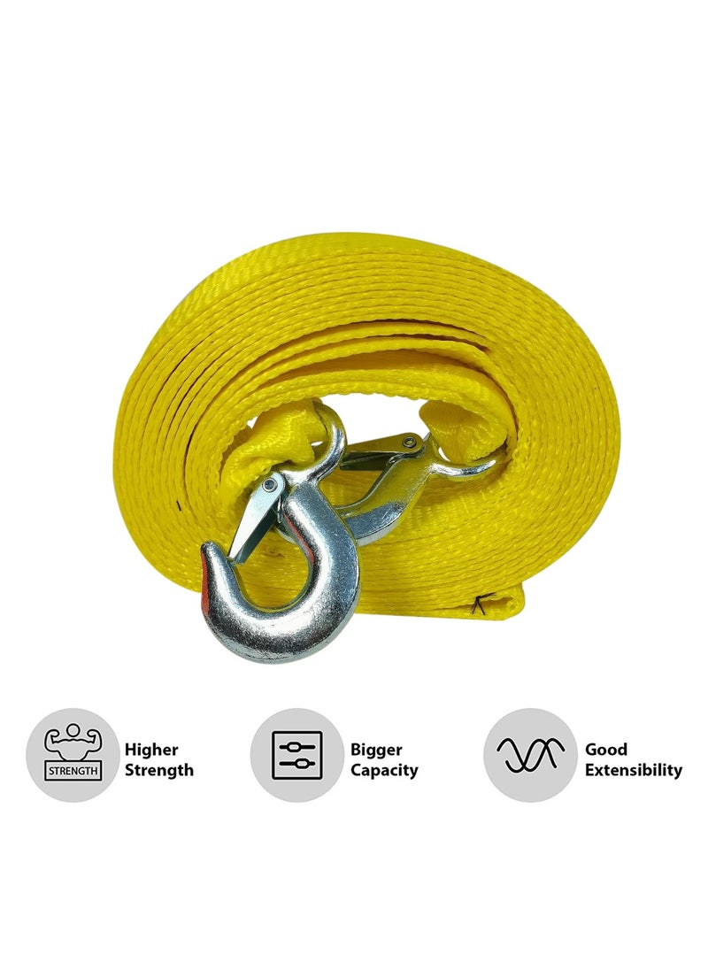 SAFARI 8 Ton 6 Meter Tow Rope Car Breakdown Towing Rope Heavy Duty With Two Hooks STR10