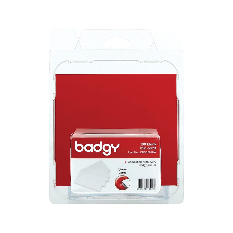 Badgy Blank Thin PVC Cards White CBGC0020W