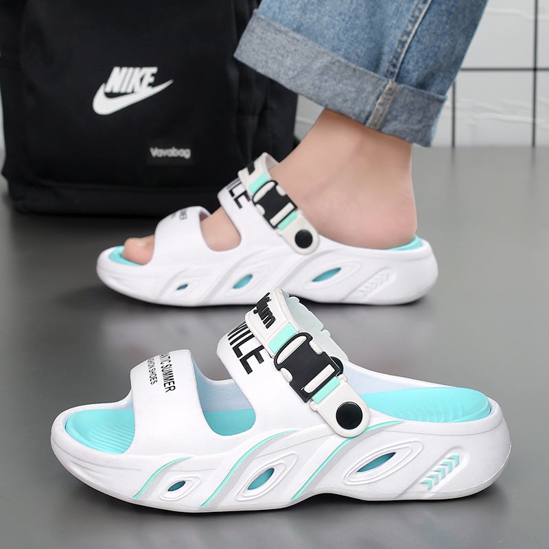 Slippers For Men, New Summer Casual Outer Wear Driving Sandals, Large Size, Lightweight, Couple'S Beach Slippers - Image 2
