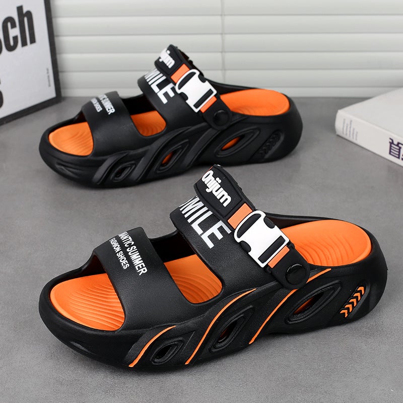 Slippers For Men, New Summer Casual Outer Wear Driving Sandals, Large Size, Lightweight, Couple'S Beach Slippers - Image 1