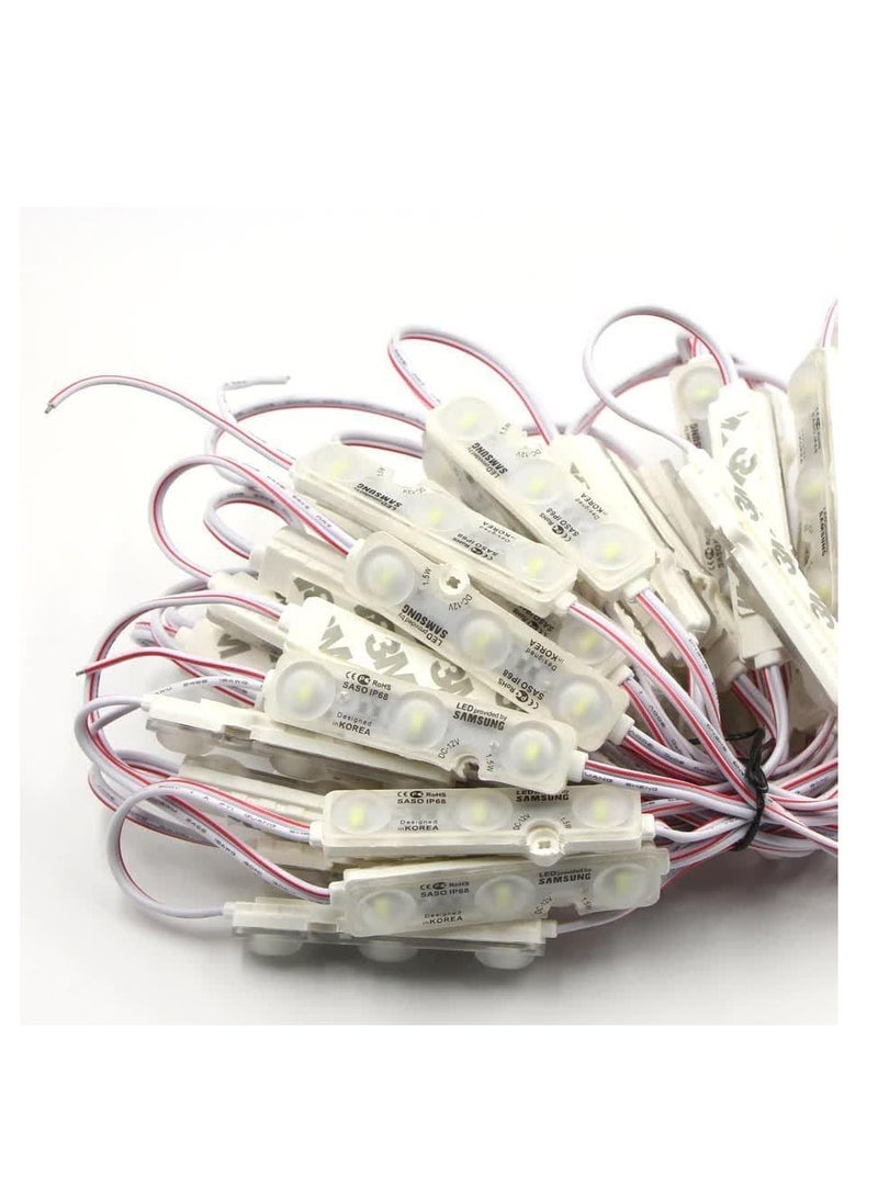 وحدة LED من ماركة ماكس سيف للإشارات شريحة سامسونج SMD 5730 3 LED حقن 12V مقاومة للماء Ip68 1.5W 100 قطعة لكل عبوة (أبيض بارد، 500) - Image 2