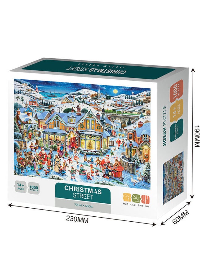Hot Spot 1000 Pieces London Bridge Aurora With Luminous Paper Puzzle Decompression Puzzle Puzzle Toy-Color:6615