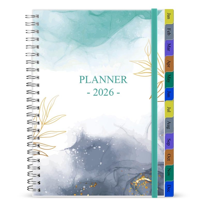 Getvow 2026 Weekly & Monthly Planner - January 2026 to December 2026, 2026 Planner & Organizer Notebook to Track Goals, Medium 6.5" x 8.5", Teal - Image 1