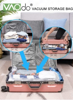 VAOdo 13 Pack Vacuum Storage Bags Space Saver Bags Includ 2 Large/5 Medium/5 Small/1 Hand Pump Compression for Comforters and Blankets Sealer Clothes Storage Hand Pump Included  - Image 5