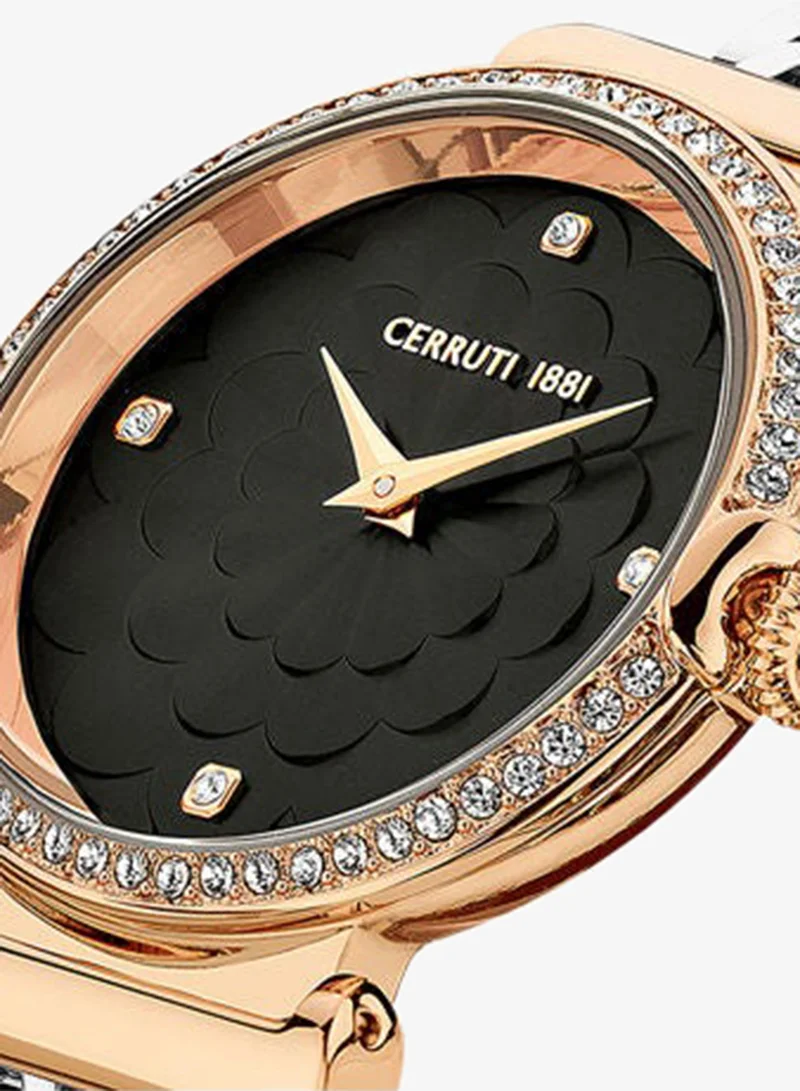 CERRUTI 1881  Women's Round Shape Stainless Steel Band Analog Wrist Watch 28 mm - Black Dial - CIWLG2226203 for Women | Best Price UAE